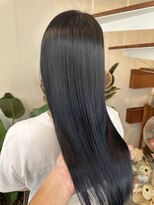 ピークスヘア(peaks hair) ブルーカラーブルーブラックネイビーカラー髪質改善美髪堀江