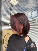 ニッケ ヘアーデザイン(nikke hair design) 全年代対応ノンブリーチピンクカラー