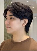 似合わせカット30代40代50センターパート刈り上げマッシュ
