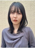 【Ratie】大人ミディアムレイヤー×ダークグレージュ