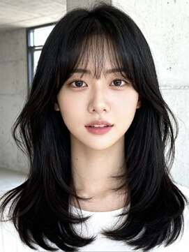 ハイライトクラゲヘアミニボブ成人式パーマミディアム裾カラー