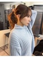 ラ キング(LA KING)&nbsp;顔まわり/大人ガーリー/ダークアッシュ/似合わせカット/名古屋栄