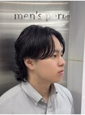 ニュアンスパーマメンズウルフメンズカット