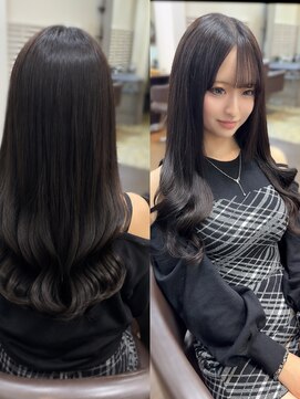 ルアナ 名古屋店(Luana) エクステとカラーでつくる清楚黒髪ロング/名古屋名駅亀島栄