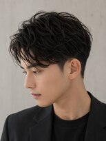 ノイセルヘアー(Noisyle Men's hair) リバースセンターパート/ニュアンスパーマ/ダウンバング/MEN'S