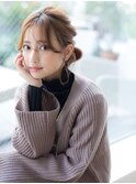 【若井】キャラメルベージュお団子のシニヨンアレンジ