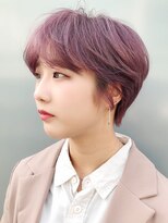 アルバム 渋谷パルコ(ALBUM)&nbsp;ピンクパープルショート_耳かけウェーブパーマ_ba285702