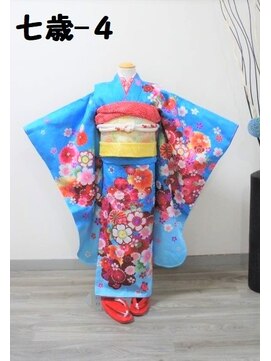 きものサロン すずめ屋 レンタル番号 七歳-4（花）七五三レンタルはネット予約対象外