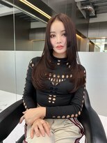 イキ 表参道(iki omotesando)&nbsp;ハッシュカット/フルバング/似合わせカット/レッドブラウン