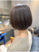 オリーブグレージュ×ナチュラルボブ Aust/本通/美容院