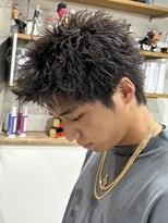 イーラ(era)&nbsp;スパイキーショート　ピンパーマ　パーマ　メンズ　眉カット