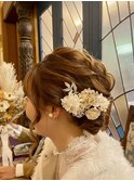 ブライダル 花嫁ヘア 披露宴入場