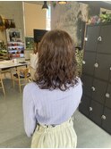 コテ巻き風パーマ