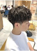 マッシュ＊波巻きパーマ