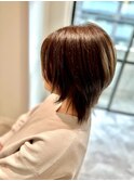 20代30代40代◎似合わせカットミニウルフチェリーブラウンカラー