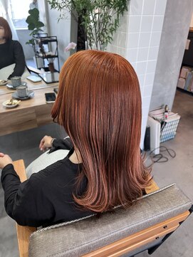 ティティ(TiTi) ブリーチで叶う！可愛いオレンジカラー！[TiTi_福田りの]