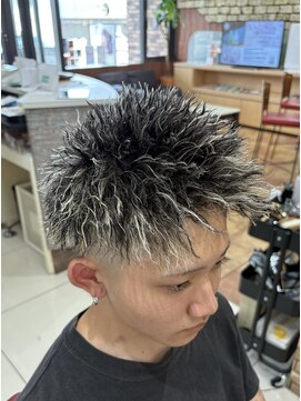 パイルツイスト×ホワイトメッシュ