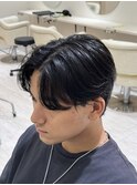 曲がる縮毛矯正ニュアンスパーマセンターパートワンカールパーマ