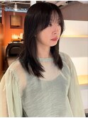 【松本咲花】オリーブグレー秋カラー冬カラー小顔ハッシュカット