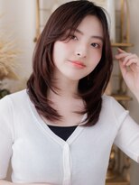 カバーヘア ブリス 上尾西口店(COVER HAIR bliss)&nbsp;抜け感ミディアムレイヤーブリーチなし艶髪インナーカラー30代a