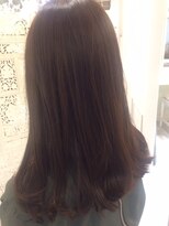 ヘアー カラー キー(HAIR color KEY)&nbsp;切りっぱなしロング・外ハネ & ダークグレージュ