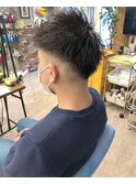 『京都ルーナ』フェード×アップバング メンズ ベリーショート