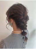 編みおろしヘアアレンジ