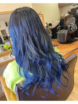 ヘアーコレット(hair Colet) ブルーバレイヤージュ