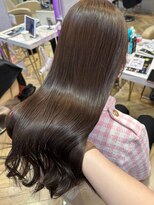momo 黒髪からの初カラー♪ブリーチなしでオリーブベージュ☆