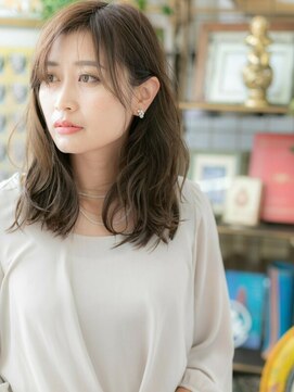 カバーヘア ブリス 志木南口駅前店(COVER HAIR bliss) ■グレージュカラー小顔くせ毛風セミディ114志木20代30代40代