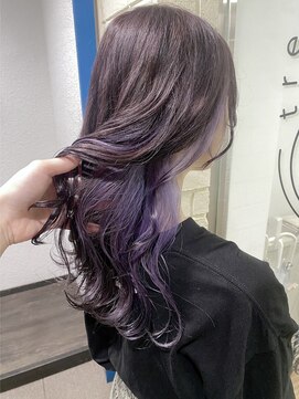 アトリエココ(Atelier coco.) インナーパープル。札幌美容室Atelier coco.
