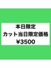 当日限定価格！　スタイリストカット　¥3500