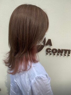 エヌアンドエーコンティ(N&A CONTi) くびレイヤーカット インナーカラー/ウルフ/ワンカール#1