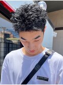 スパイキーショート メンズカット くせ毛ショート 眉毛 理容室