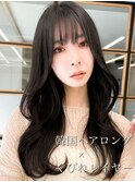 【艶感シースルーバング】韓国レイヤー大人可愛いウェーブ巻き髪