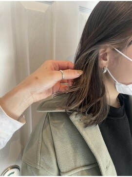 ホネン(honen) イヤリングカラー＊ホワイトベージュ　薬院/天神