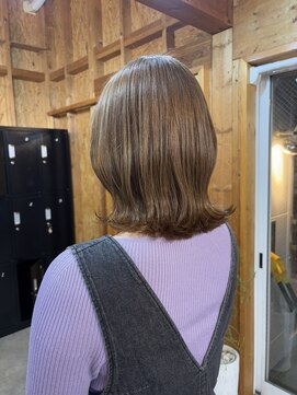 アフターニュース 新潟(afternews) くびれボブ/ナチュラルブラウン/髪質改善/新潟