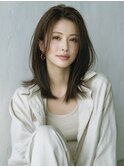 ☆ホワイトグレージュミニウルフデジタルパーマチェリーブラウン