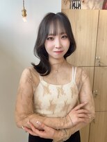 ヴィンスジオ 岐阜駅南(vince gio) ミディアムレイヤー/くびれ巻き/暗髪