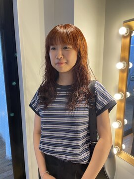 ヌープヘアーアイス(NUUP.hair ici) ★ブリーチなしアプリコットオレンジ暖色艶感透明感夏秋カラー