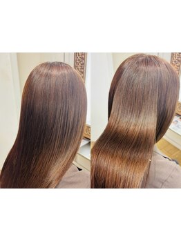 あなたの髪質にぴったりの薬剤で、理想の艶髪を実現♪髪の悩みを解消します【大分駅/酸性ストレート】