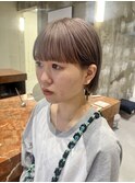 ミニボブ×ラベンダーベージュ