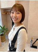【晴音】ミニボブ/マロンブラウン/ボブ/20代