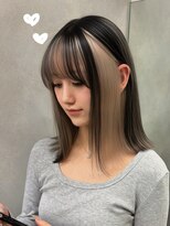 ベレーザ 渋谷(BELEZA)&nbsp;17236黒髪金髪アンブレラカラーグレージュハイライトシャギー