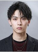 刈り上げセンターパート/波巻きツイストスパイラル/南森町