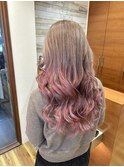 艶感ローズピンクグラデーション
