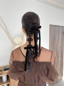 ウル 岡山駅店(ULu.) まとめ髪パーティーヘア結婚式ヘアヘアセットヘアアレンジ岡山駅
