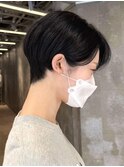 骨格補正ショートくびれ黒髪奥行きヘアみみかけショート