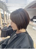 マロンベージュ/ショート/前髪/レイヤー/髪質改善/縮毛矯正/横浜