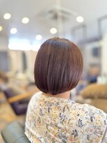 オークヘア 福間店(OAK hair calme)&nbsp;☆朝の時間が楽☆レイヤーボブ☆イノアカラーで明るい白髪染め